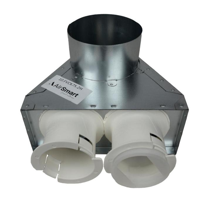 Ventielcollector Click Fix 2xø75 - ø125mm kort, Doe-het-zelf en Bouw, Ventilatie en Afzuiging, Nieuw, Verzenden