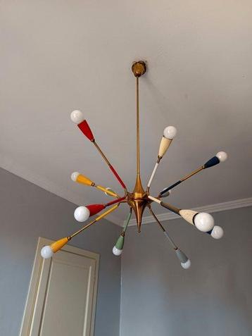 Lamp - Aluminium, Messing - Sputnik-luster