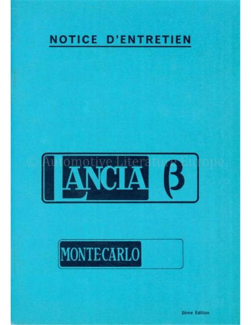 1976 LANCIA BETA MONTE-CARLO INSTRUCTIEBOEKJES FRANS, Auto diversen, Handleidingen en Instructieboekjes