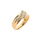 Gouden ring met diamanten | 0,07 ct. (subtiele ring), Handtassen en Accessoires, Ringen, Gebruikt, Overige kleuren, Ophalen of Verzenden