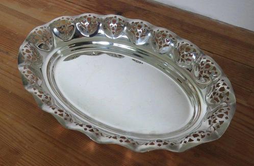 Christofle - Christofle - Plateau - Plateau ovale avec bord, Antiek en Kunst, Antiek | Meubels | Tafels