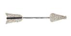 Broche - 18 karaat Witgoud Diamant (Natuurlijk) - Onyx - Art