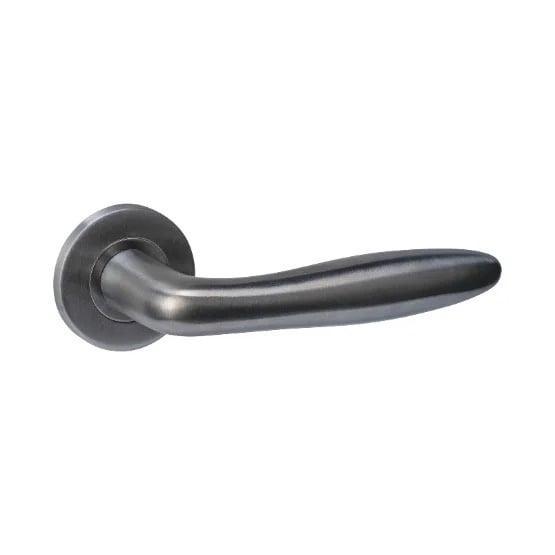 Deurklink Q 03 op verdekt rozet PVD antraciet grijs gevee..., Doe-het-zelf en Bouw, Hang- en Sluitwerk, Klink of Kruk, Nieuw, Ophalen of Verzenden