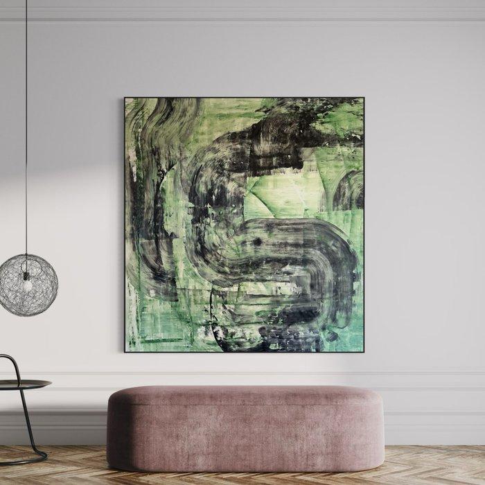 Timo Wedell - Green Planet - XXL - Yves Klein Style, Antiek en Kunst, Kunst | Schilderijen | Modern