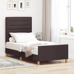 vidaXL Bedframe in Donkerbruin, 80x200 cm, Stof, Huis en Inrichting, Slaapkamer | Bedden, Verzenden, Nieuw