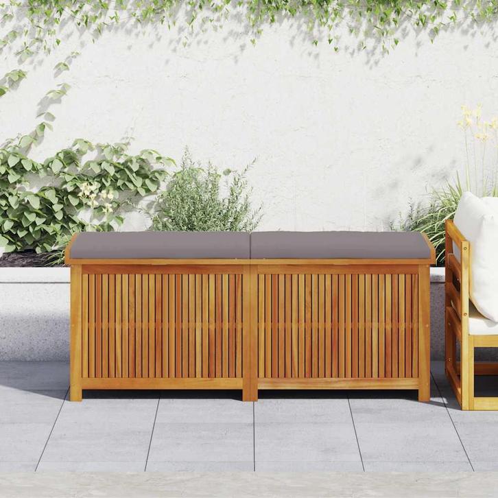 vidaXL Kussenbox voor buiten 150x50x60,5 cm massief, Tuin en Terras, Bergingen en Tuinkasten, Nieuw, Verzenden