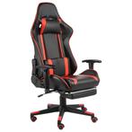 vidaXL Gamestoel draaibaar met voetensteun PVC rood, Verzenden, Nieuw