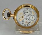 Schweiz - Vergoldete Taschenuhr - Doppelzeit, Handtassen en Accessoires, Nieuw