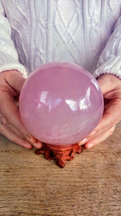 Rozenkwarts - Bol Bol - Hoogte: 85 mm - Breedte: 85 mm- 1103, Verzamelen, Dierenverzamelingen