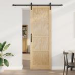 vidaXL Schuifdeur met Hardware Set 78x232 cm Massief Grenen, Doe-het-zelf en Bouw, Deuren en Vliegenramen, Verzenden, Nieuw