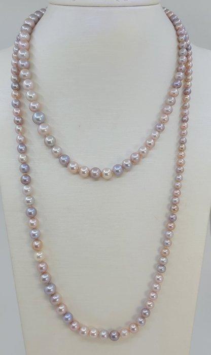 Zonder Minimumprijs - Halsketting 5x9mm Multi Pink Edison, Handtassen en Accessoires, Kettingen