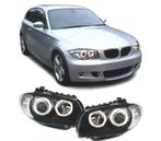 PHARES POUR BMW SÉRIE 1 E87 E82 E88 ANGEL EYES FOND NOIR, Verzenden