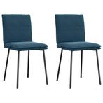 vidaXL Eetkamerstoelen 2 st fluweel blauw, Huis en Inrichting, Stoelen, Verzenden, Nieuw