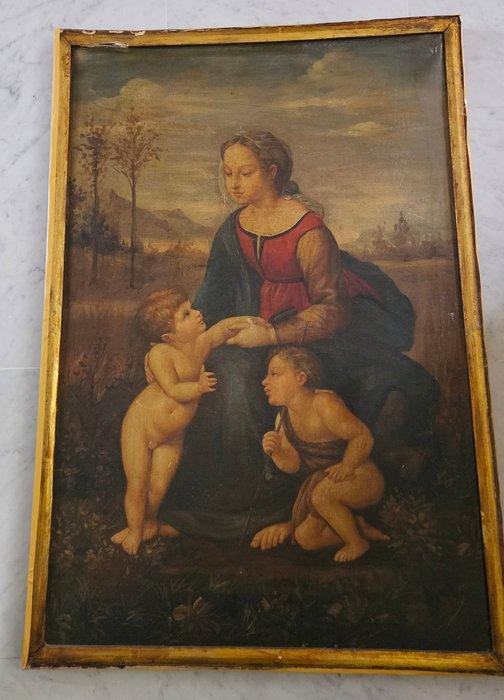 Da Raffaello Sanzio (XIX) - La Belle Jardinière, Antiek en Kunst, Kunst | Schilderijen | Klassiek