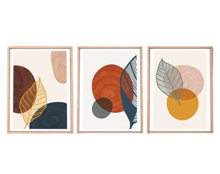 2dekans | HUHU209 – Stijlvol Canvas Schilderij - set van 3 -, Huis en Inrichting, Woonaccessoires | Schilderijen, Tekeningen en Foto's