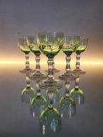 Val Saint Lambert - Portglas (6) - Olivier - Uranium Glass -