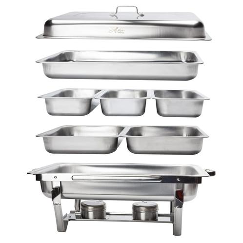 Alora Chafing Dish Chrome 6 Bakken - Voedsel Warmhouden -, Huis en Inrichting, Keuken | Potten en Pannen