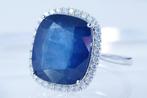 Zonder Minimumprijs - Ring Platina - 11.61ct. tw. Saffier -, Nieuw
