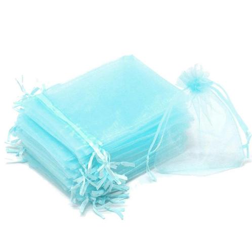 Fako Bijoux® - Organza Zakjes - 9x12cm - Babyblauw - 50, Divers, Emballage cadeau, Envoi