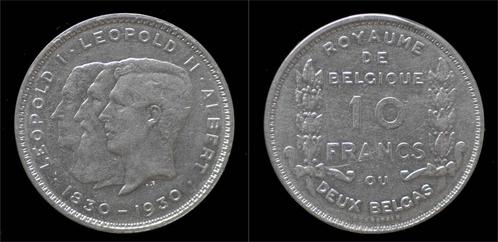 Belgium Albert I 10 frank (2 belga) 1930fr-pos B nickel, Postzegels en Munten, Munten | Europa | Niet-Euromunten, België, Verzenden