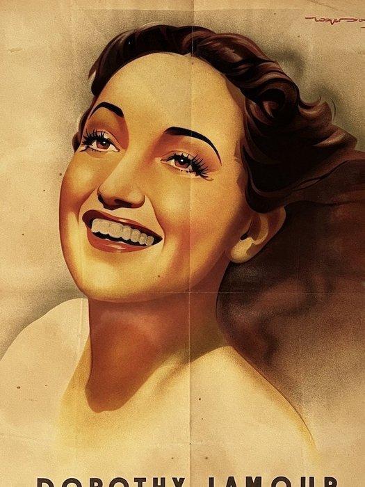 Dorothy Lamour (1943) - Very nice artwork of the MGM leading, Verzamelen, Film en Tv