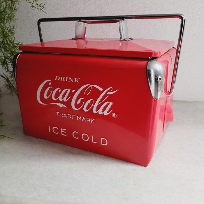 Coca-Cola - Reclamebord - Koelbox - Metaal, Antiquités & Art, Antiquités | Assiettes décoratives & Carrelages