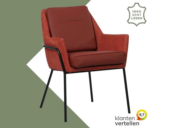 Leren eetkamerstoel Mix Duo, Huis en Inrichting, Stoelen, Nieuw, Eén, Leer, Ophalen of Verzenden