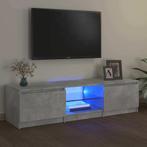 vidaXL Tv-meubel met LED-verlichting 140x40x36 cm betongrijs, Verzenden, Nieuw