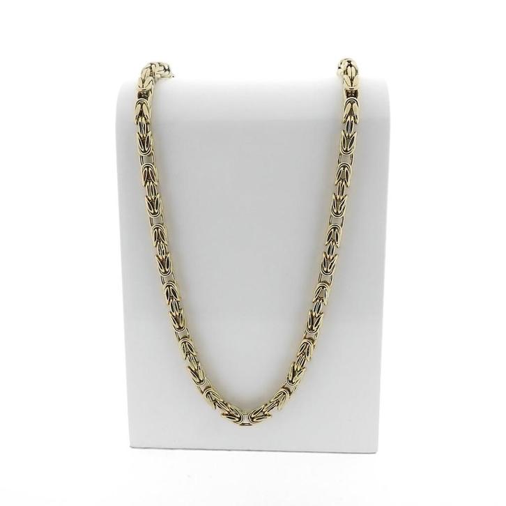 Robuuste gouden koningsketting; Exclusief  | 72 cm, Handtassen en Accessoires, Kettingen, Overige kleuren, Gebruikt, Goud, Ophalen of Verzenden