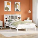 vidaXL Bed met boekenkast zonder matras grenenhout wit, Huis en Inrichting, Slaapkamer | Bedden, Verzenden, Nieuw