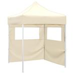 vidaXL Partytent met 2 zijwanden inklapbaar 2x2 m staal, Verzenden, Nieuw