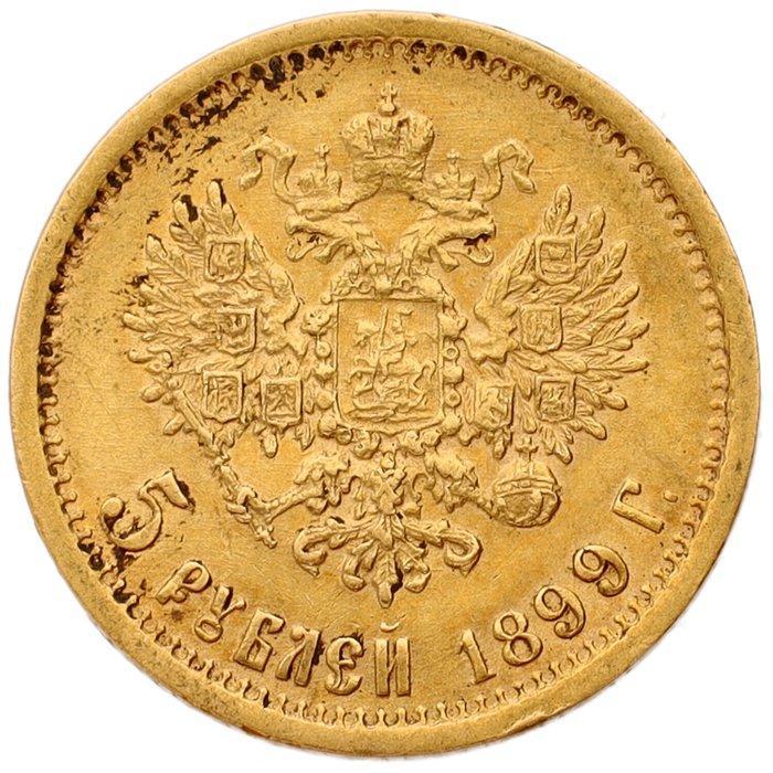 Rusland. Nicholas II. 5 Roubles 1899  - VF, Postzegels en Munten, Munten | Europa | Niet-Euromunten