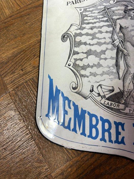 Gepolijste emaillen plaat Mutualistische bescherming van, Antiquités & Art, Antiquités | Assiettes décoratives & Carrelages