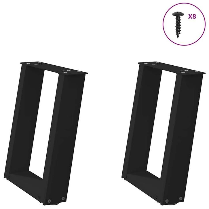 vidaXL Salontafelpoten 2 st U-vormig 28x(42-43) cm staal, Huis en Inrichting, Tafelonderdelen, Nieuw, Verzenden