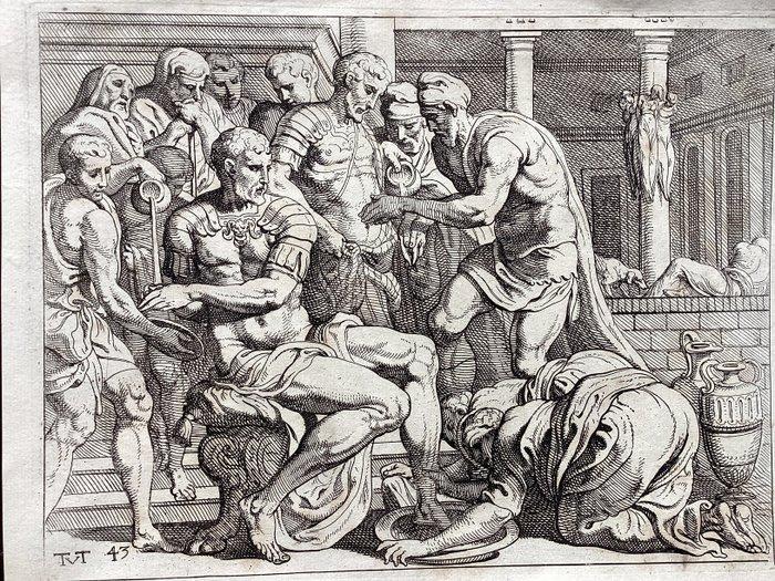 2 prints after Francesco Primaticcio (1504-1570), by, Antiek en Kunst, Antiek | Overige Antiek