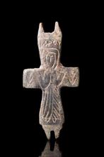Byzantijns Bronzen reliekschrijnkruis  (Zonder Minimumprijs)