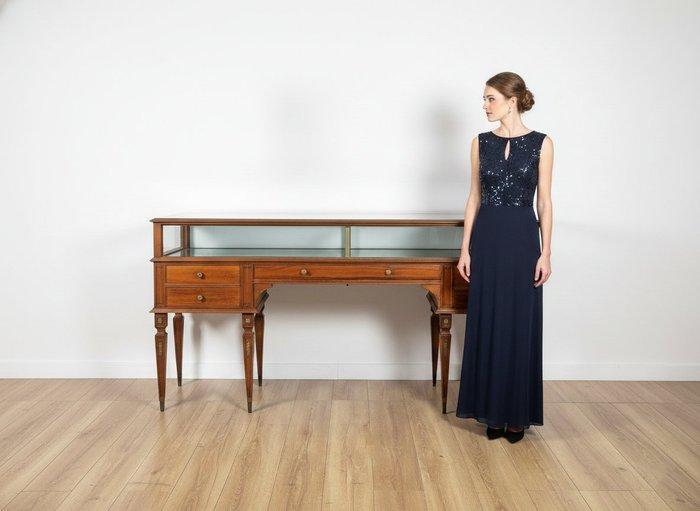 Tafel - Hout, Glas - Juweliertafel, Antiek en Kunst, Antiek | Overige Antiek