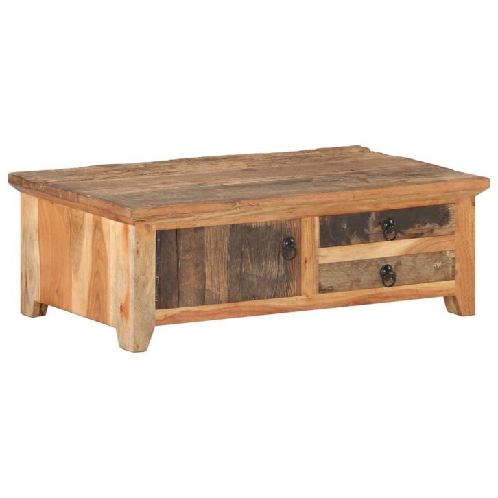 vidaXL Salontafel 90x50x31 cm massief gerecycled hout, Huis en Inrichting, Tafels | Salontafels, Nieuw, Verzenden