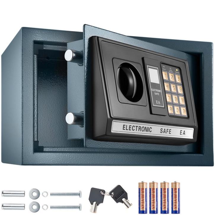 tectake Elektronische kluis met sleutel en LED-display inclu, Maison & Meubles, Extincteurs & Coffres-forts, Envoi