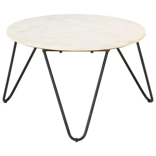 vidaXL Salontafel 65x65x42 cm echt steen met marmeren, Huis en Inrichting, Tafels | Salontafels, Nieuw, Verzenden