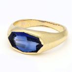 Ring - 18 karaat Geel goud Saffier, Handtassen en Accessoires, Ringen, Nieuw