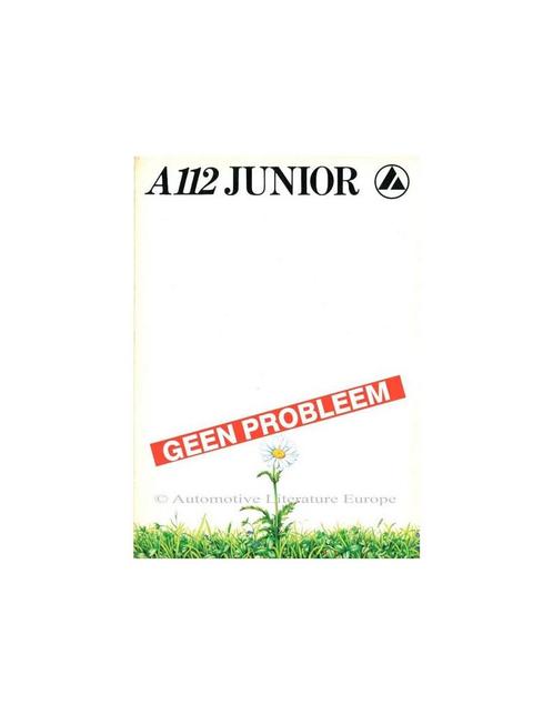 1982 AUTOBIANCHI A112 JUNIOR BROCHURE NEDERLANDS, Livres, Autos | Brochures & Magazines, Enlèvement ou Envoi