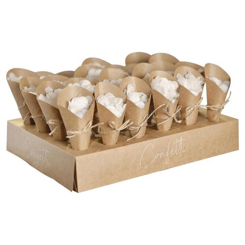 Bruine Confetti Bakjes 25 delig, Hobby en Vrije tijd, Feestartikelen, Nieuw, Verzenden