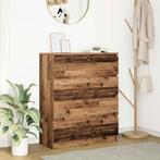 vidaXL Dressoir 80x35x99 cm spaanplaat oud hout, Verzenden, Nieuw