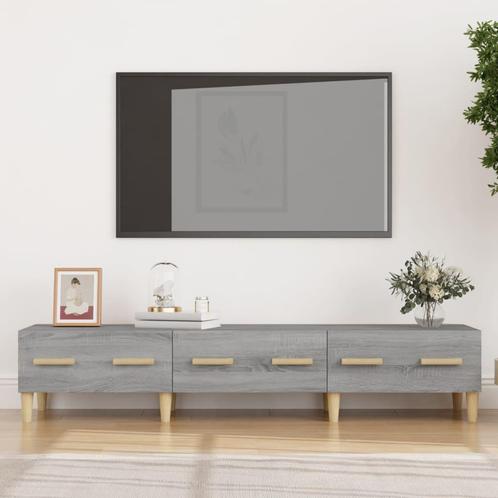 vidaXL Meuble TV Sonoma gris 150x34,5x30 cm Bois, Maison & Meubles, Armoires | Mobilier de télévision, Neuf, Envoi