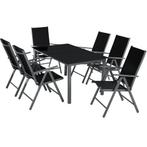 tectake Aluminium zitgroep 6+1 - antraciet, Tuin en Terras, Verzenden, Nieuw