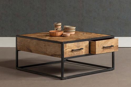 Salontafel Mangohout Gwenn 80x80 cm, Maison & Meubles, Tables | Tables de salon, Envoi