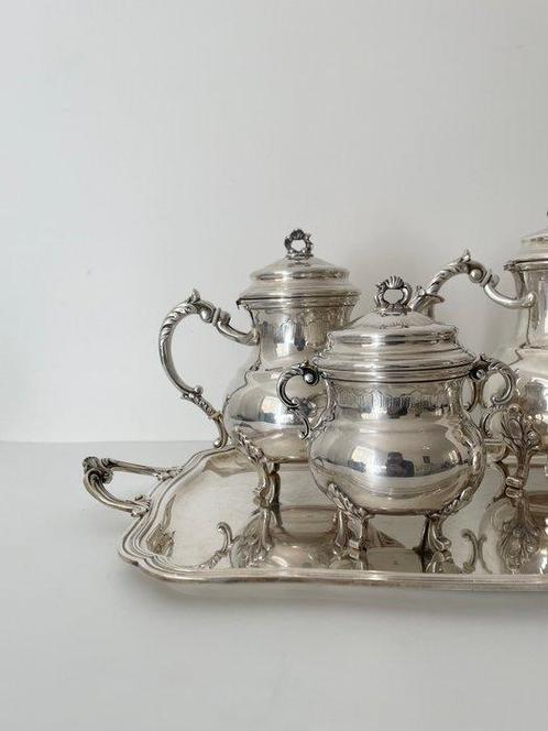 Orfèvre Desmond - Koffie- en theeservies (5) - Metaal,, Antiek en Kunst, Antiek | Keukengerei