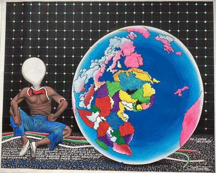 Cheri Samba (1956) - Je ne suis pas eclaire, je ne suis pas, Antiek en Kunst, Kunst | Schilderijen | Modern