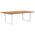 vidaXL Eettafel met boomrand 220x120x74 cm massief hout, Huis en Inrichting, Verzenden, Nieuw
